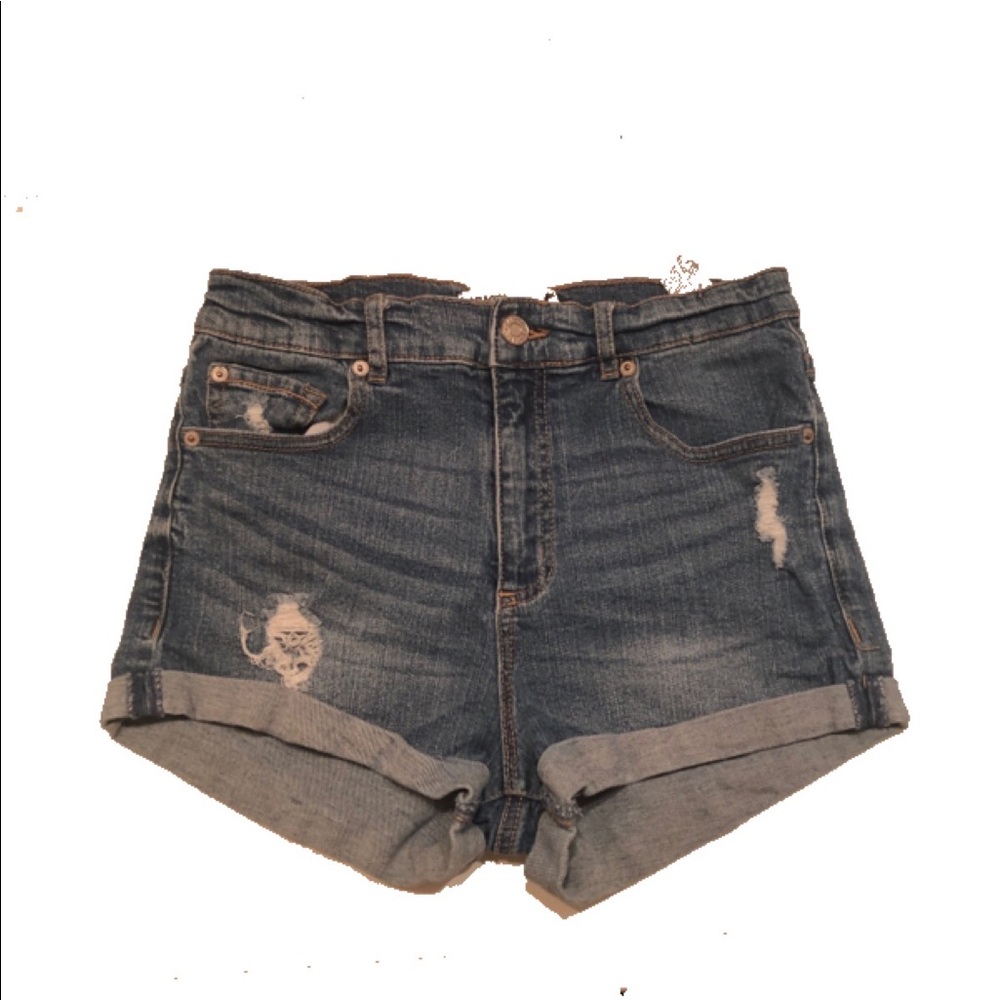Garage High rise jean shorts